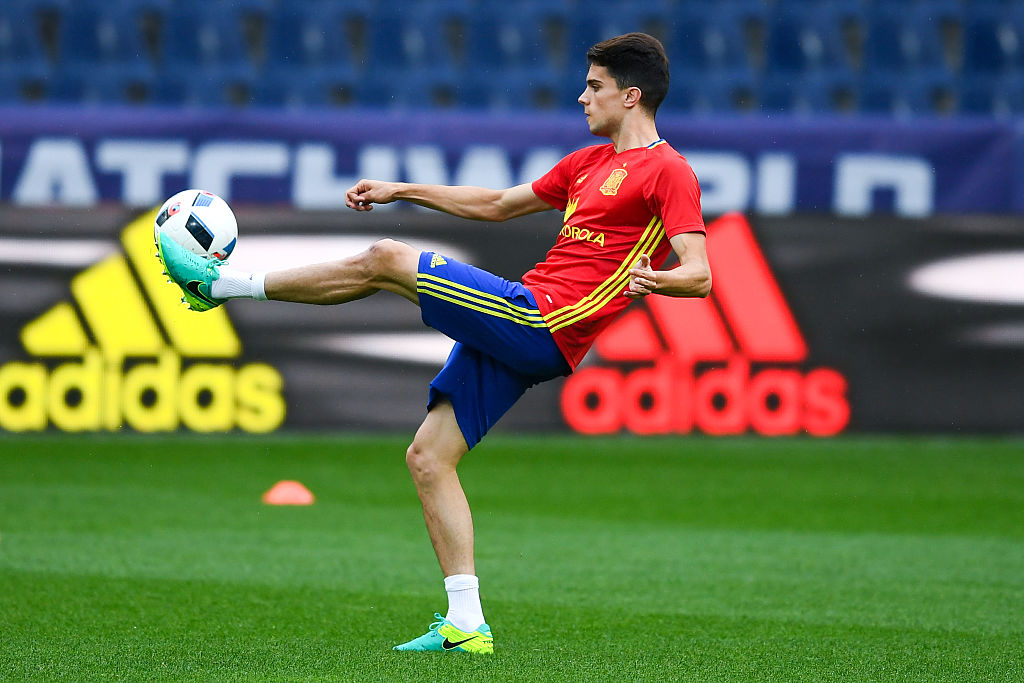 SALZBURG, AUSTRIA - MAY 31:  Marc Bartra of Spain in action during a training session at the Red Bull Arena stadium on May 31, 2016 in Salzburg, Austria.  (Photo by David Ramos/Getty Images)