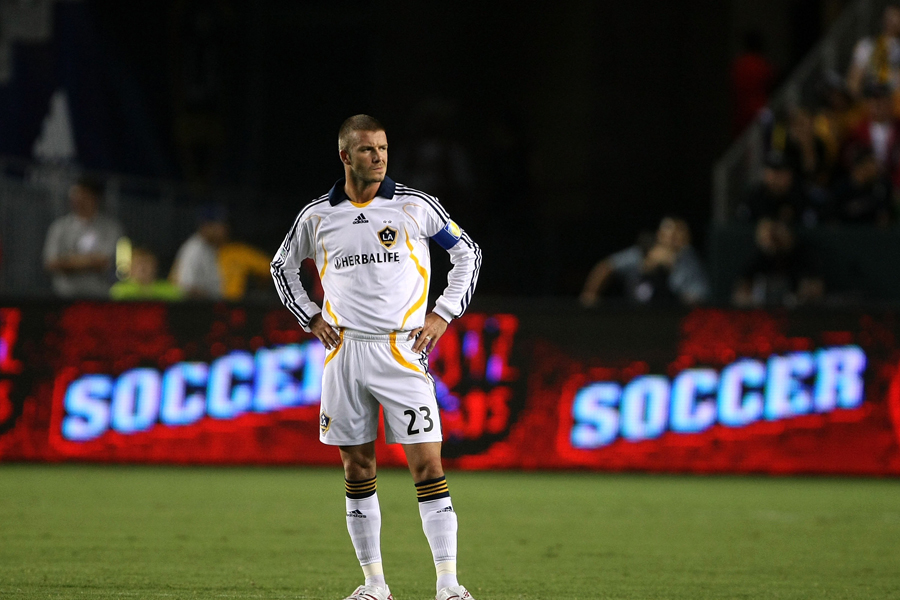 2007年、MLSのLAギャラクシーに加入したベッカム【写真：Getty Images】