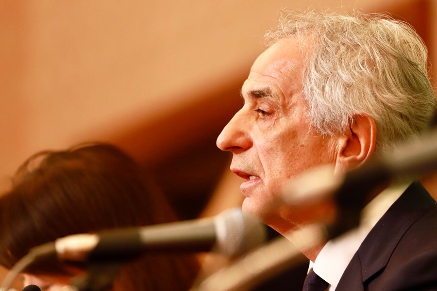 ハリル前監督は、「誰か一人を批判したことはない」と告白【写真：荒川祐史】