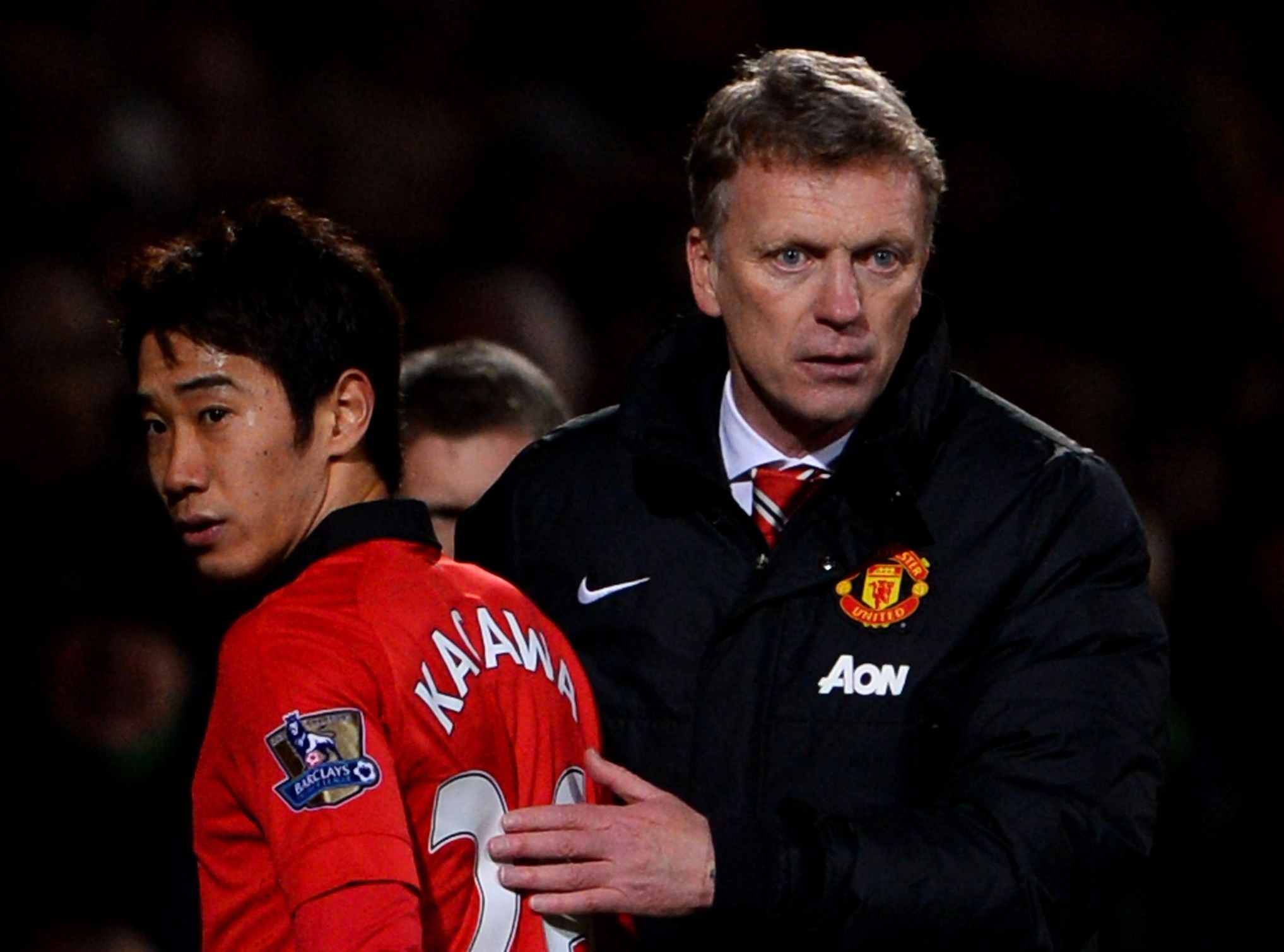 モイーズ監督と香川は2013-14シーズンに師弟関係にあったが、チームの不振も重なり本領発揮はできなかった【写真:Getty Images】