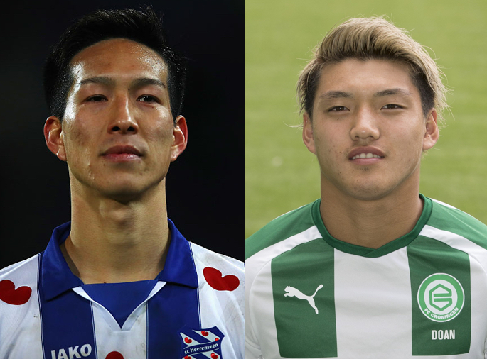 小林と堂安の“オランダ日本人対決”は1-1ドロー【写真：Getty Images & FC Groningen】