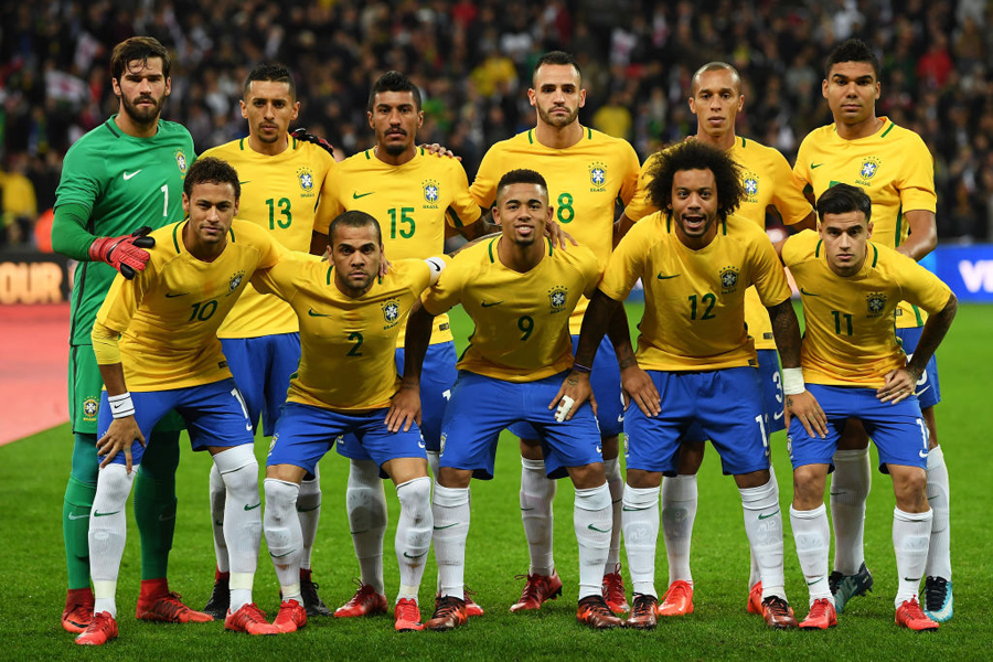 ブラジル代表、W杯メンバー23人を発表(写真は2017年11月14日の対イングランド戦）【写真：Getty Images】