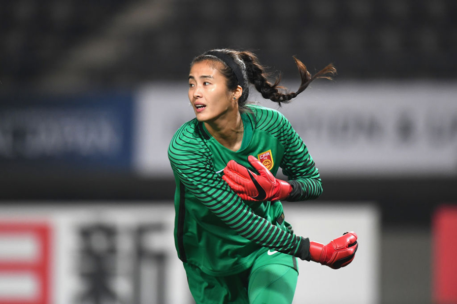 中国女子代表の美人GKをフランス紙が特集している【写真：Getty Images】