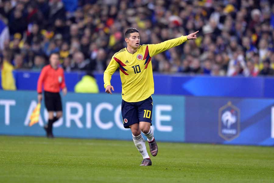 W杯で日本と対戦するコロンビアのエース、ハメス・ロドリゲス【写真：Getty Images】