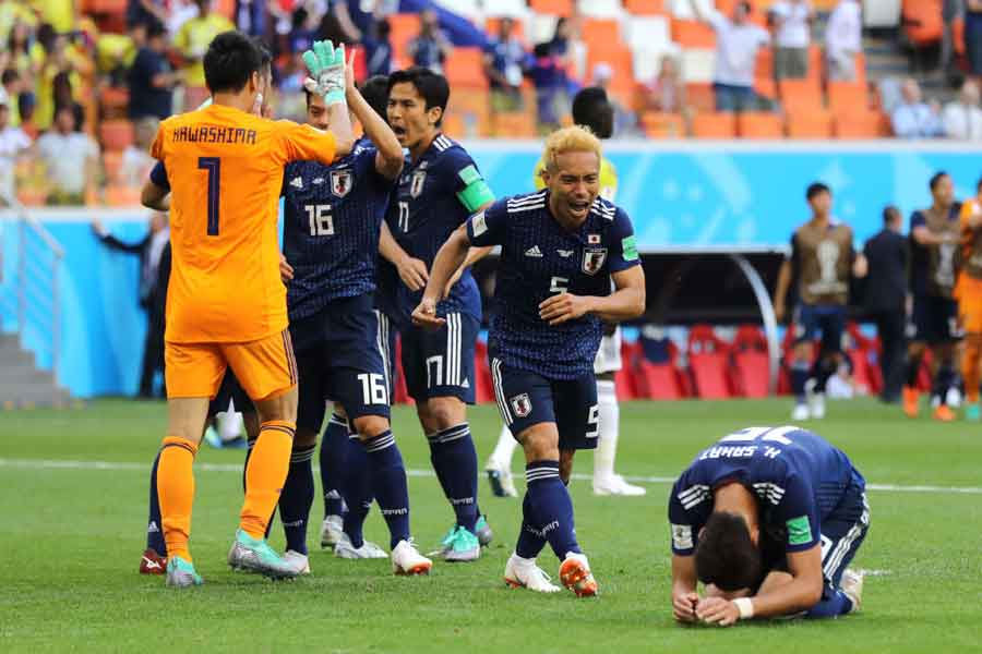 日本がコロンビアを2-1で下した結果について、多くの韓国メディアが称賛している【写真：Getty Images】