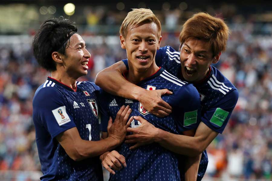 本田が3大会連続ゴールを挙げた【写真：Getty Images】