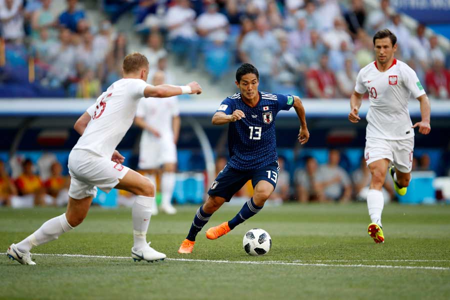 日本対ポーランドは前半を0-0で折り返した【写真：Getty Images】