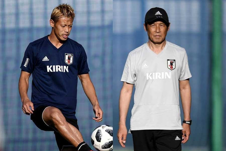 本田の“ベルギー弱点”発言を受けて、西野朗監督は「頼もしいですね」と信頼を寄せている【写真：Getty Images】