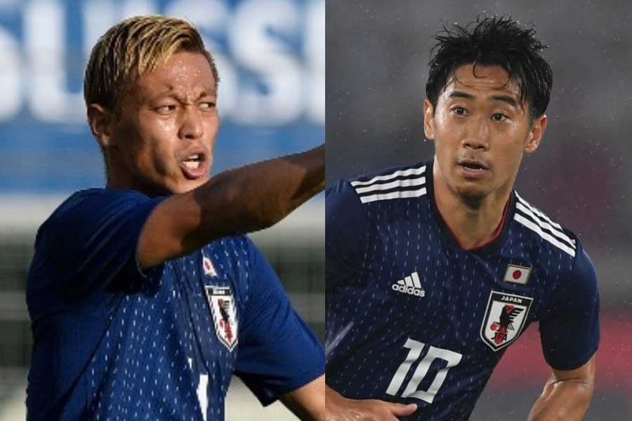 日本国内でも議論されているトップ下の起用法について持論を語った (左から)本田圭佑、香川真司【写真:Getty Images】