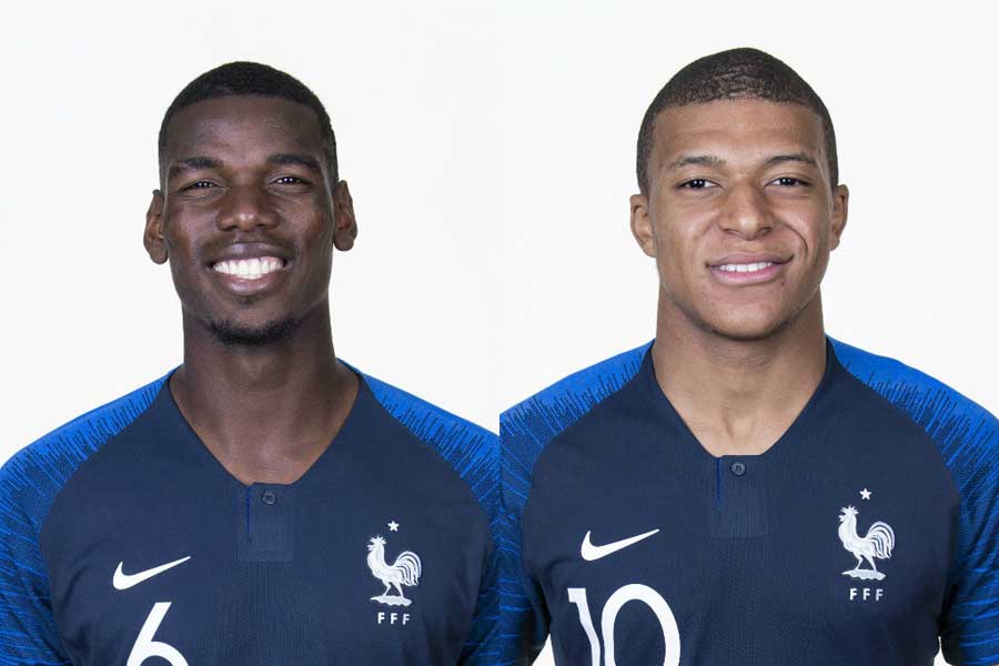 フランス代表のポグバ（左）とムバッペ（右）【写真：Getty Images】