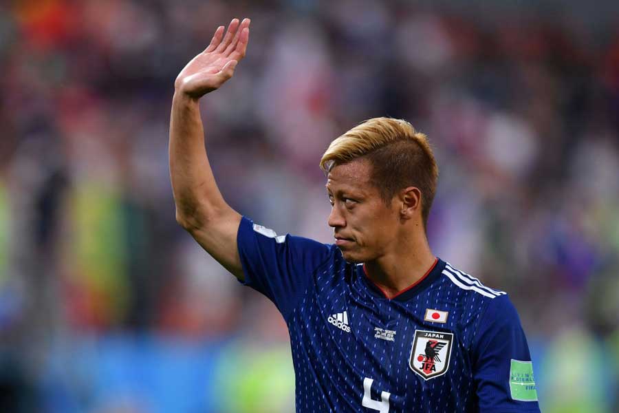 同点弾を叩き込んだMF本田圭佑、試合後に代表批判について言及【写真:Getty Images】