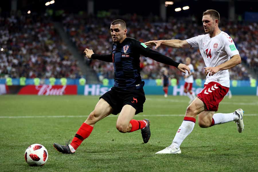 クロアチア対デンマークは1-1のまま90分を終え、延長戦へ突入【写真：Getty Images】