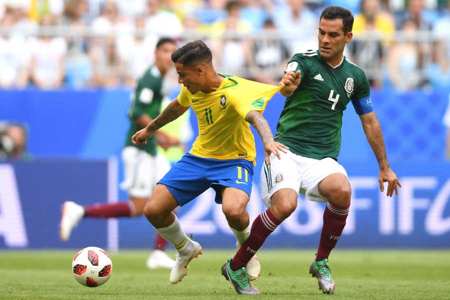 ブラジル対メキシコの前半は、0-0のまま終了した【写真：Getty Images】