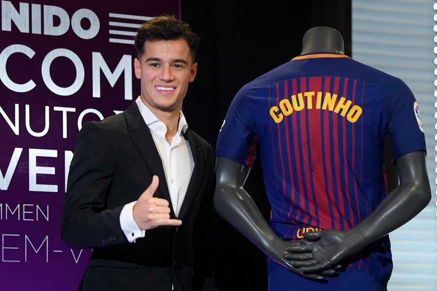 リバプールは、今年1月にMFコウチーニョをバルセロナに放出して1億6000万ユーロ（約219億円）の移籍金を得ている【写真：Getty Images】