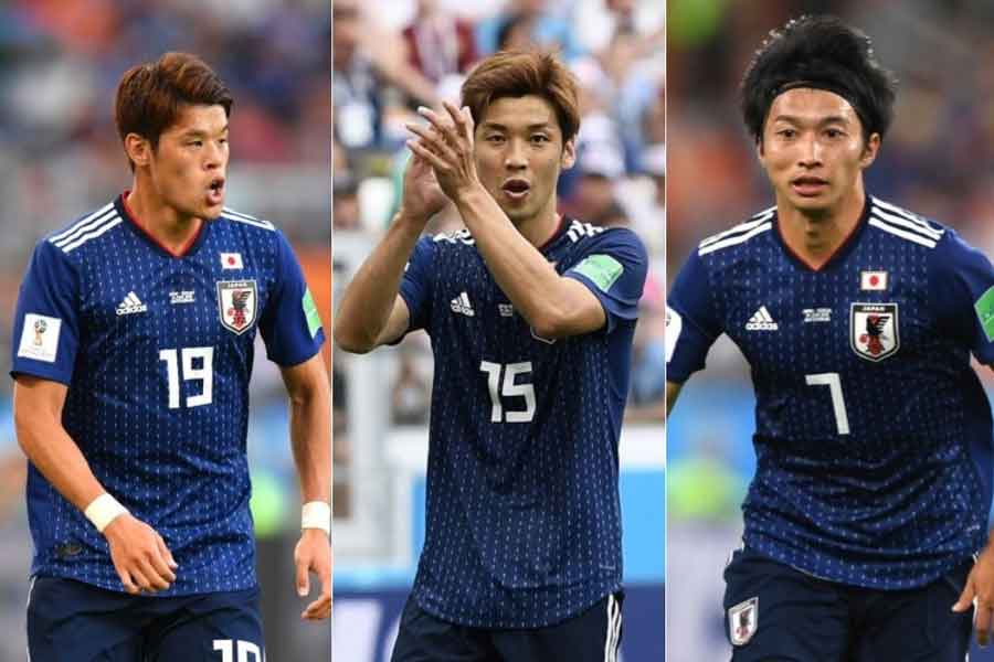 （左から）DF酒井宏樹、FW大迫、MF柴崎など、日本代表からは6人が選出された【写真：Getty Images】