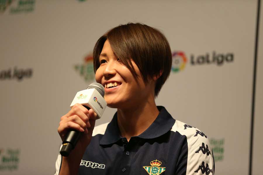  昨年からベティスの女子チームでプレーするなでしこジャパンのGK山根恵里奈【写真：Football ZONE web】