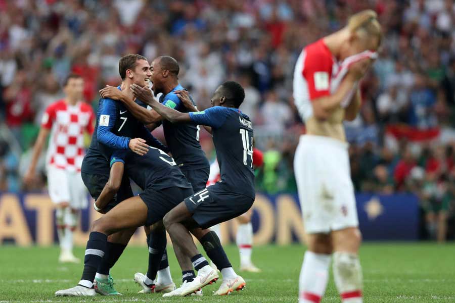 フランスが4-2とクロアチアに勝利し、20年ぶり2度目のW杯優勝を飾った【写真：Getty Images】