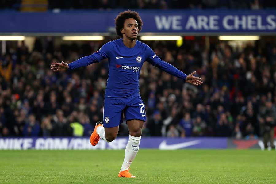 チェルシーのMFウィリアン【写真:Getty Images】
