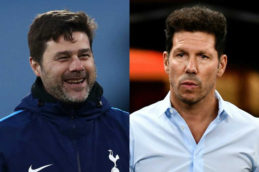 トットナムのポチェッティーノ監督（左）、アトレチコのシメオネ監督（右）【写真：Getty Images】