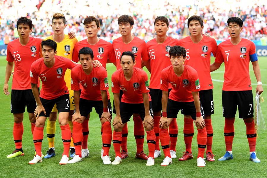 大韓サッカー協会が、9月に行われる国際親善試合の韓国代表24人を発表した(写真はW杯の対ドイツ戦)【写真：Getty Images】