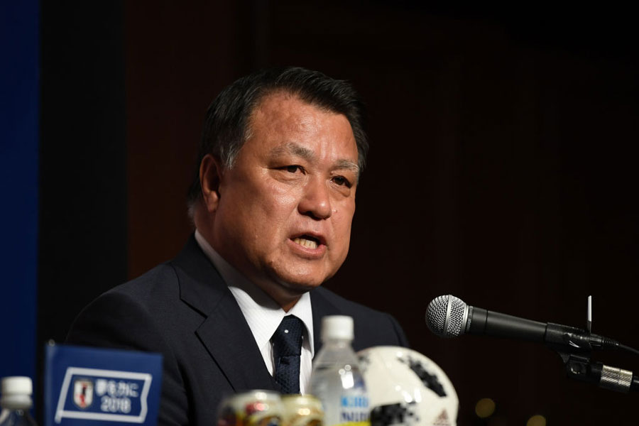 日本サッカー協会の田嶋会長【写真：Getty Images】