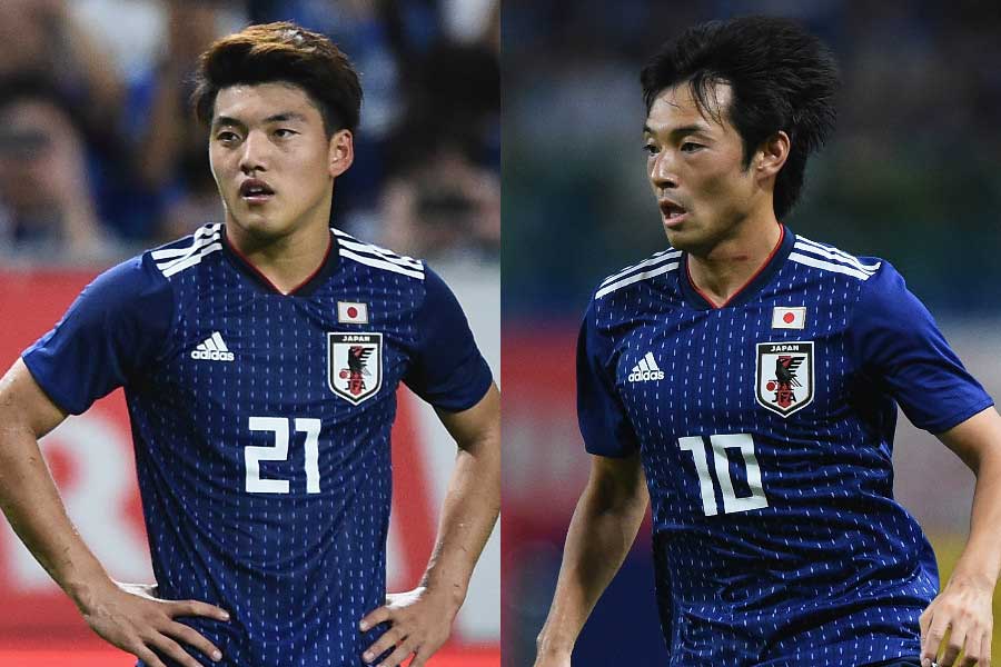 印象的な活躍を見せた堂安(左)と中島の2人【写真:Getty Images】