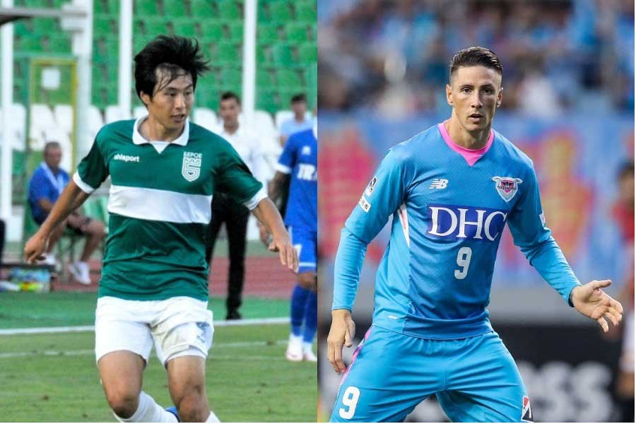 (左から) 加藤恒平、トーレス【写真:Beroe Stara Zagora & Getty Images】
