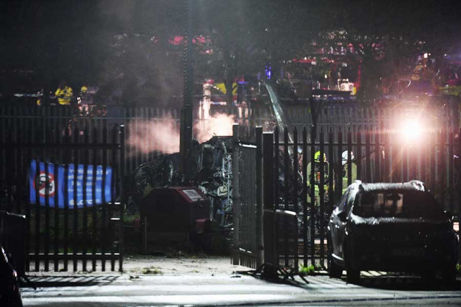 スタジアム付近でオーナーの所有するヘリコプターが墜落し大炎上する事故が起こった【写真：Getty Images】