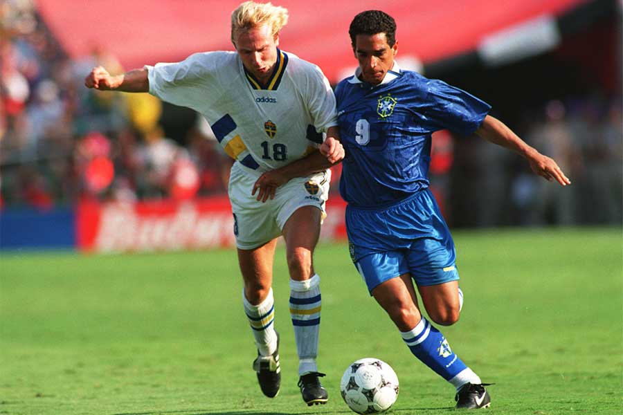 1994年アメリカW杯ではブラジル代表の一員として優勝に貢献【写真：Getty Images】