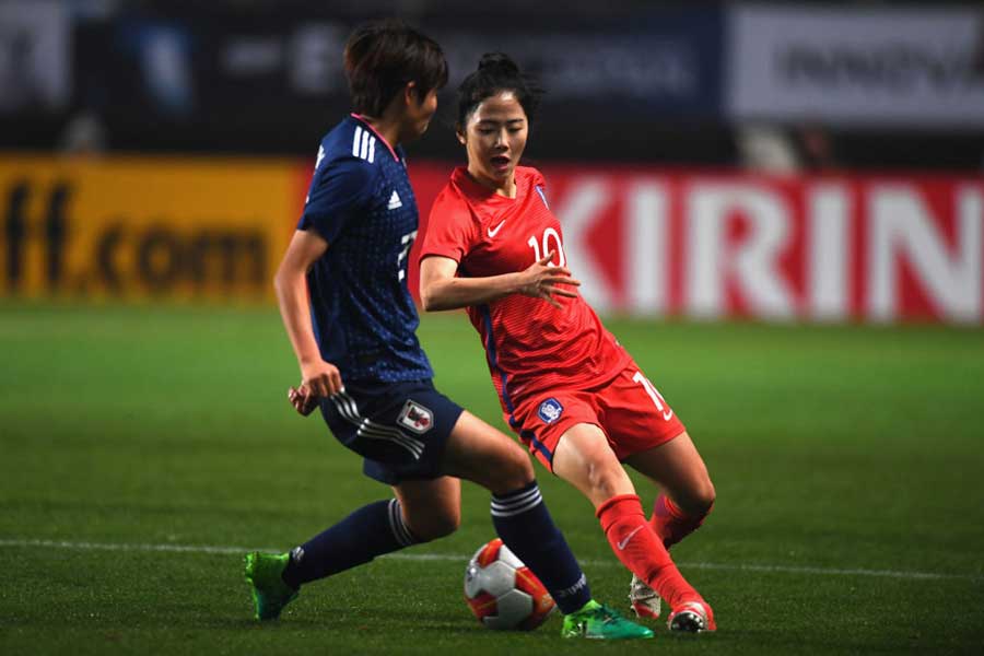 日本とは4度対戦して1勝1分2敗と負け越している韓国女子代表【写真：Getty Images】