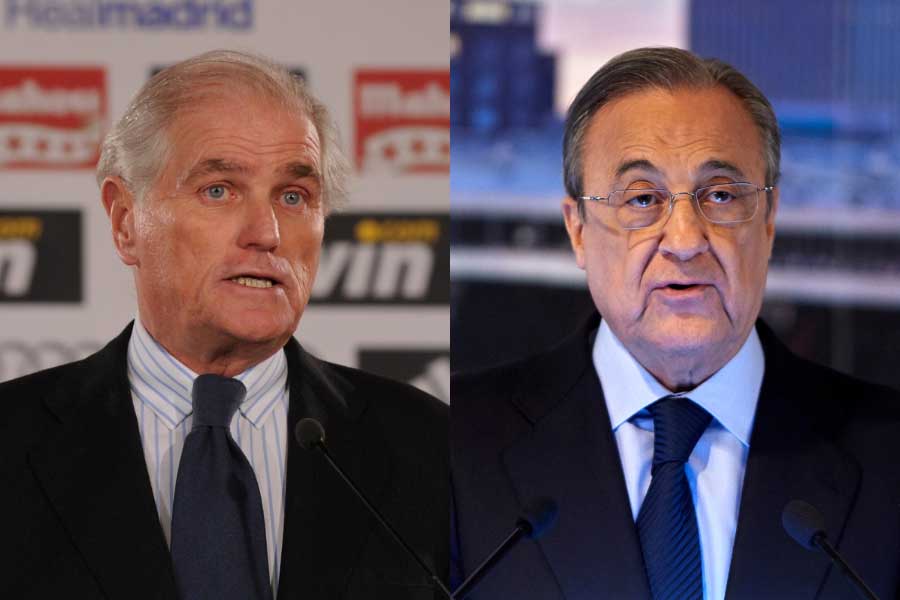 レアル元会長のカルデロン氏（左）、現会長のペレス氏（右）【写真：Getty Images】