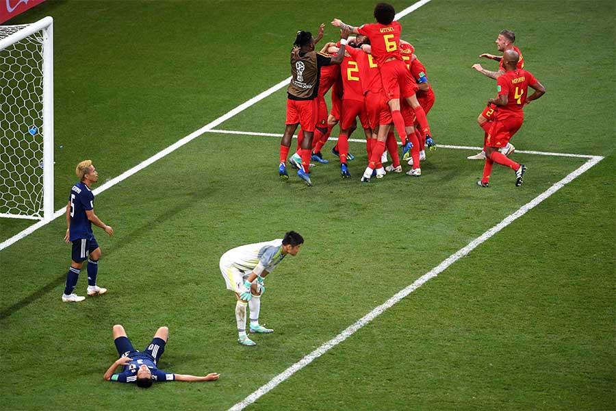最後はベルギー代表MFシャドリに決勝ゴールを決められ、惜しくも8強進出とはならなかった【写真：Getty Images】