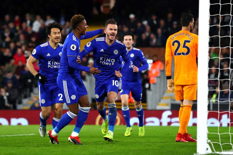 岡崎は途中出場のフルハム戦でマディソンの得点をアシストした【写真:Getty Images】