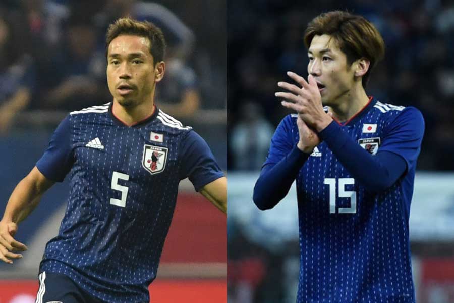 (左から)日本代表DF長友、FW大迫【写真:Getty Images】
