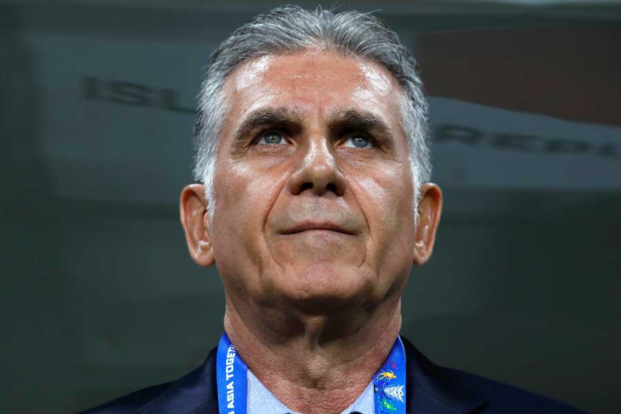 イラン代表のケイロス監督は、アジアカップ後にコロンビア代表監督に就任か【写真：AP】