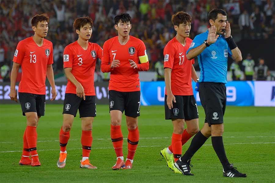 韓国がアジアカップ準々決勝でカタールに0-1で敗れた【写真：Getty Images】