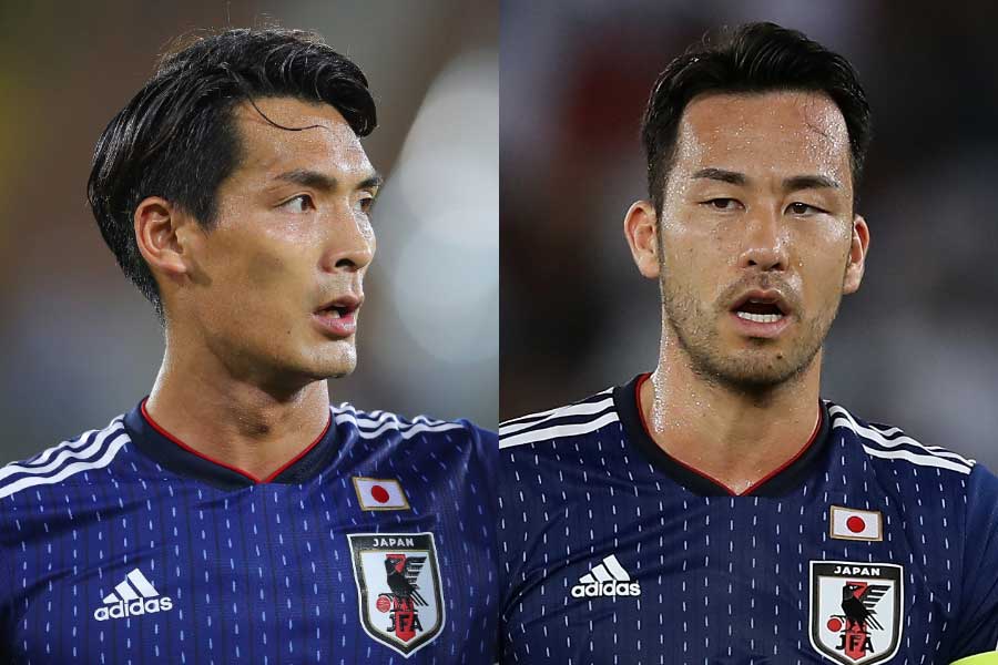 日本代表のDF槙野（左）、DF吉田（右）【写真：Getty Images】