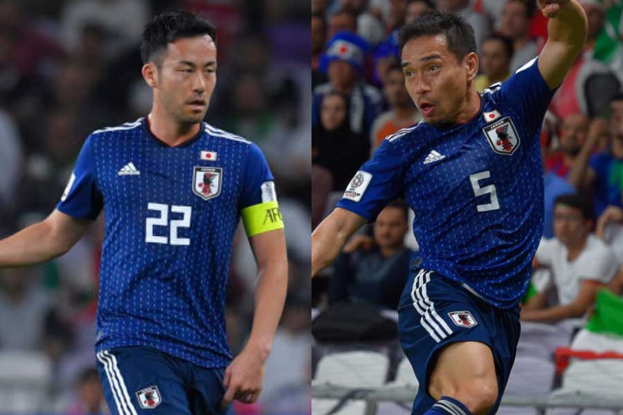 （左から）日本代表DF吉田、DF長友【写真：Getty Images】