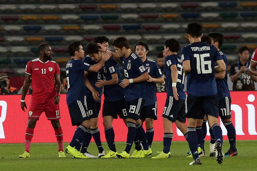 日本代表がオマーンに1-0で辛勝した【写真：AP】