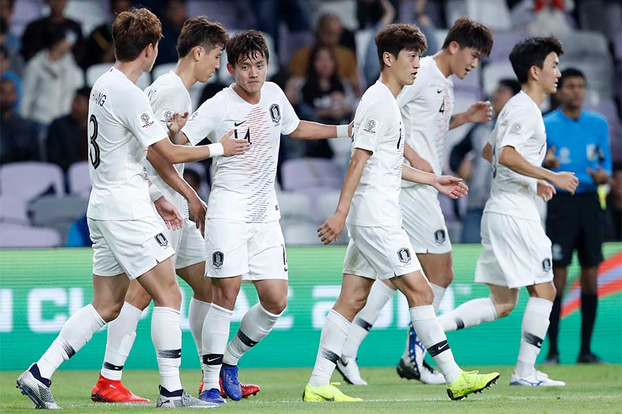 韓国代表はキルギス戦に1-0で勝利し、グループリーグ突破を決めた【写真：AP】