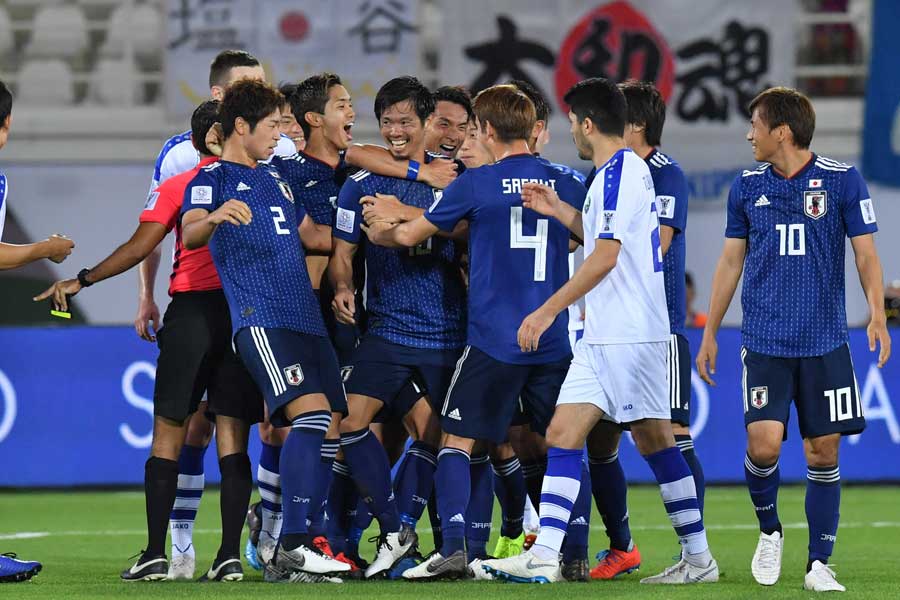日本代表は、17日のウズベキスタン戦に2-1と勝利しグループリーグ3連勝F組を1位で突破した【写真：©AFC 】