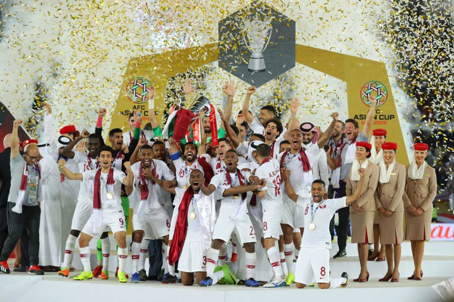カタール代表がアジアカップ初優勝を飾った【写真：Getty Images】