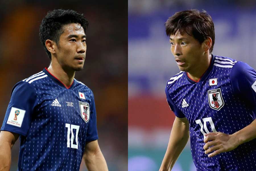 日本代表のMF香川真司(左)、MF乾貴士(右)【写真:Getty Images】