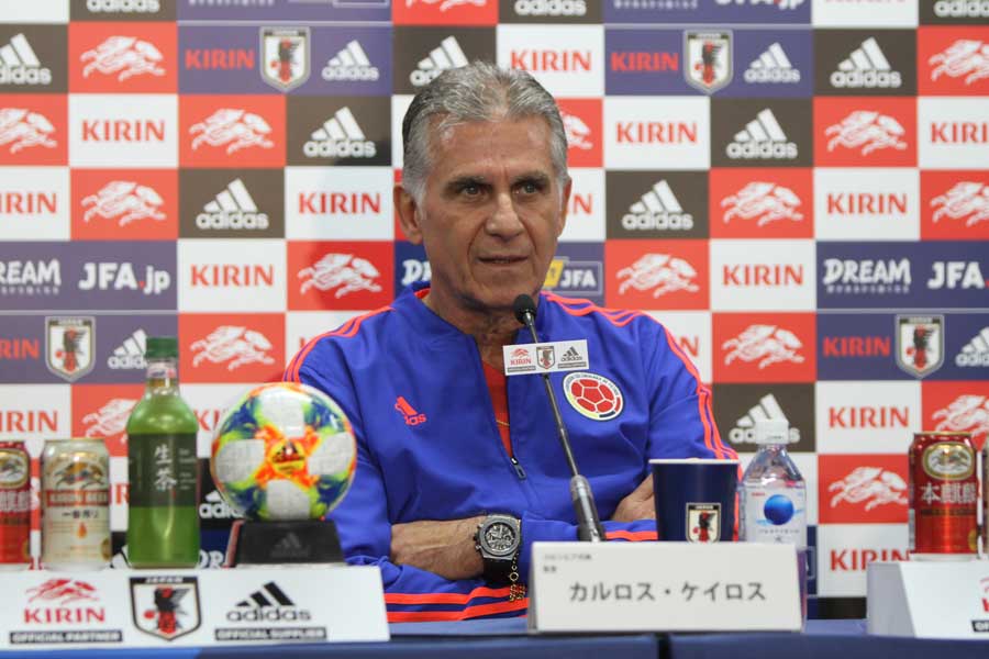 コロンビア代表を率いるケイロス監督【写真：Football ZONE web】