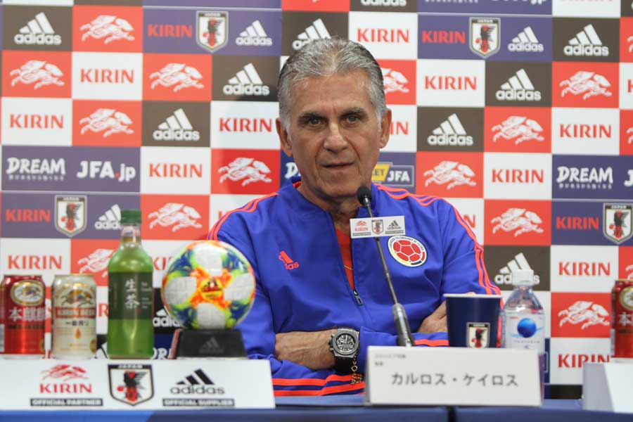 コロンビア代表を率いるケイロス監督【写真:Football ZONE web】