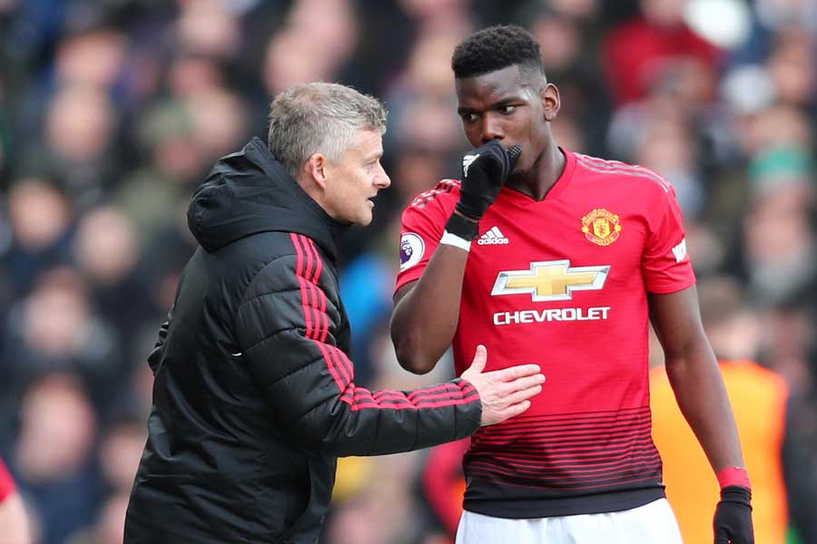 現在チームの暫定監督を務めるスールシャール氏に正式就任してほしいとポグバが語った【写真：Getty Images】