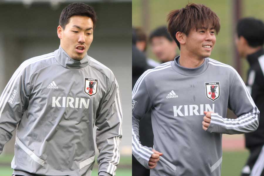 （左から）日本代表DF昌子、DF安西【写真：Football ZONE web】