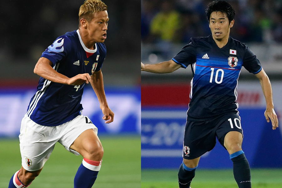 本田（左）と香川はW杯本大会で日本のキーマンとなるか【写真：Getty Images】