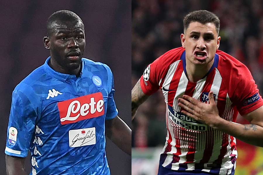 ナポリのDFクリバリ（左）、アトレチコのDFヒメネス（右）【写真：Getty Images】