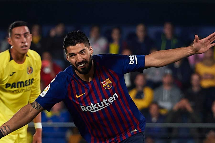 ビジャレアル戦(4-4)の試合終了間際に同点弾を沈めたFWスアレス【写真:Getty Images】